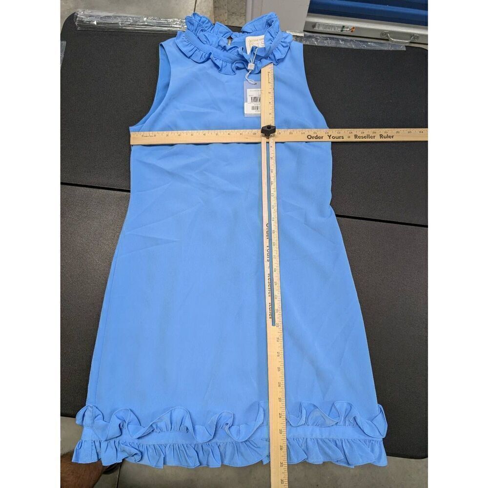 Sail to Sable Sleeveless Ruffle Neck Line and Hem Dress Women's Size 4 - Picture 8 of 8